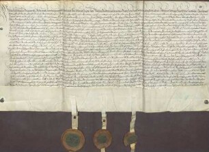 Erbhuldigungsrevers der Stadt und des Amtes Stollhofen gegen die Vormünder des Markgrafen Philipp II. von Baden-Baden als dessen Leibeigene