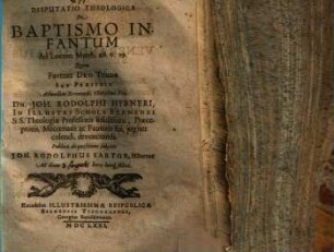 Disp. theol. de baptismo infantum, ad loc. Matth. 28, 19