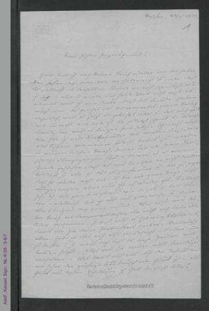 Brief von Louise Otto-Peters an August Peters