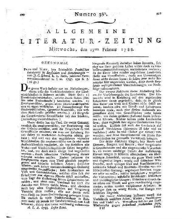 Schmidt, Joseph Karl: Praktischer Landwirth in Beyspielen und Berechnungen. - Prag ; Wien : Schönfeld, 1788
