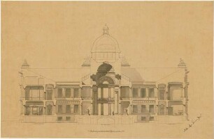 Hocheder, Karl; Straßburg (Frankreich); Landesausschussgebäude - Querachse (Schnitt)