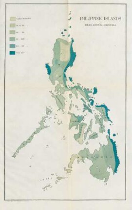 Philippine Islands. Mean annual rainfall