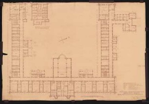 Evangelisches Diakonissenkrankenhaus Bethanien, Berlin-Kreuzberg Hauptgebäude: Grundriss 2.OG 1:100