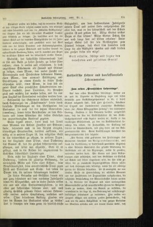 Katholische Lehrer und konfessionslose Lehrervereine : [Schluß]