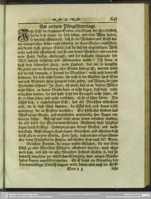 Am andern Pfingstfeyertage