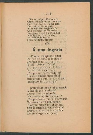 Á una ingrata