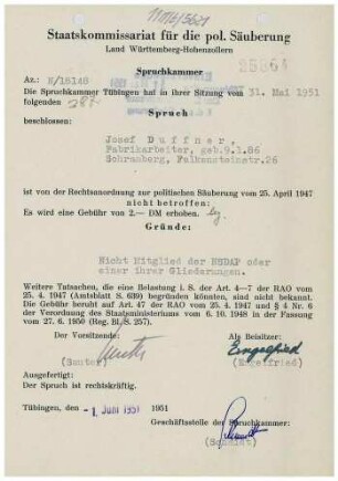 Duffner, Josef