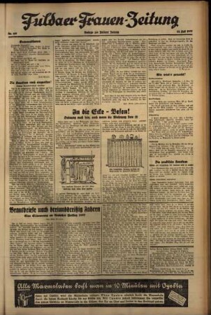 Zweite Ausgabe vom Dienstag, den 13. Juli 1937.