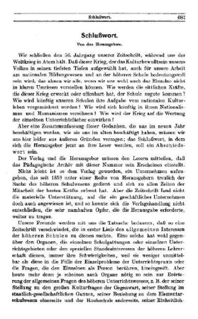 Schlußwort