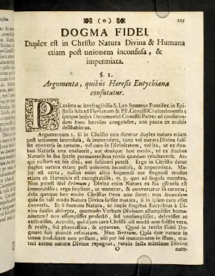 105-113, § 1. Argumenta, quibus Haeresis Eutychiana ...; § 2. Diluuntur ...
