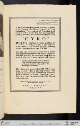 Ansco Company [Cyko Printing Paper]