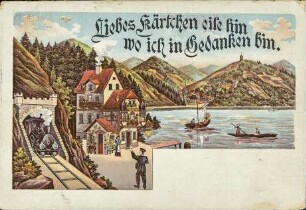 Liebes Kärtchen eile hin wo ich in Gedanken bin.