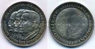 Medaille auf die erste Weltfahrt des Luftschiffes "Graf Zeppelin"