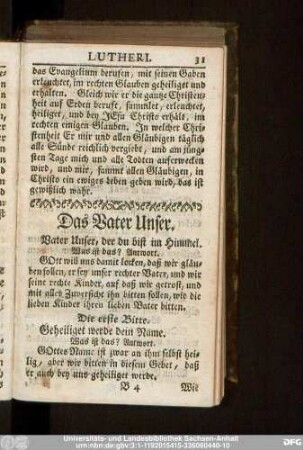 Das Vater Unser.