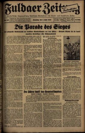 Ausgabe vom Dienstag, den 06. Juni 1939.