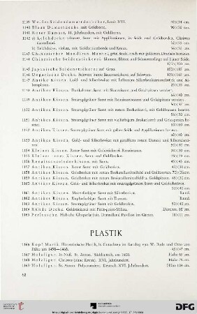 Plastik (Nr. 1166-1221)