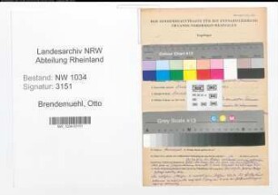 Entnazifizierung Otto Brendemuehl , geb. 31.08.1887 (Stabsintendant)