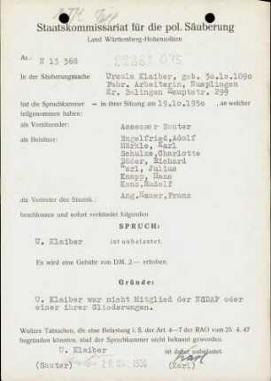 Klaiber, Ursula