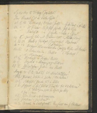 Einband und ein handschriftliches Inhaltsverzeichnis