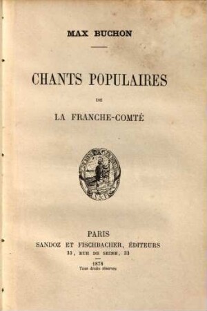 Chants populaires de la Franche-Comté