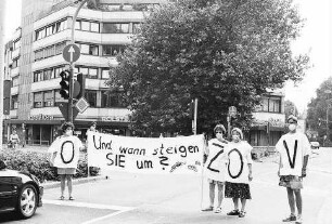 Freiburg im Breisgau: Protest gegen Ozon am Schwabentor