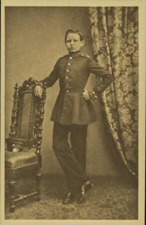 Unser Hindenburg als Kadett in Wahlstatt, 1860. [R]