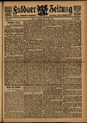 Ausgabe vom Dienstag, den 13. Juni 1905.