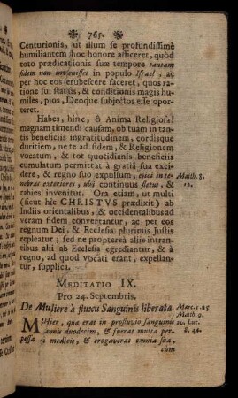 765-785, Meditatio IX. - Meditatio XVI.