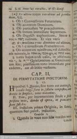 Cap. II. De Permutatione Punctorum
