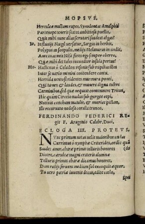 Ecloga IIII. Proteus.