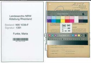 Entnazifizierung Maria Funke , geb. 02.01.1914 (Stenotypistin)