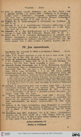 IV. Jus canonicum (Nr. 436-534)