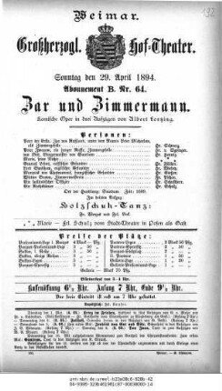 Zar und Zimmermann