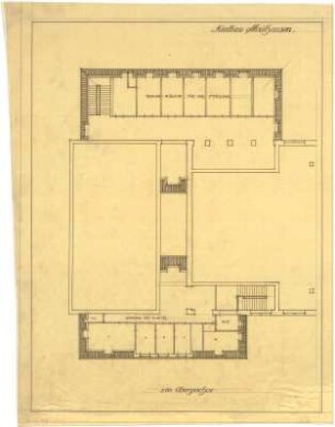 Billing, Hermann; Mülhausen (franz. Mulhouse, Frankreich); Saalbau - Grundriss 2. OG