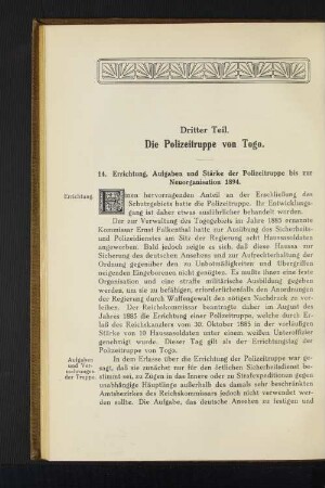 Dritter Teil. Die Polizeitruppe von Togo.