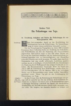 Dritter Teil. Die Polizeitruppe von Togo.