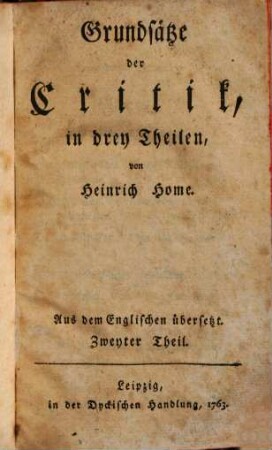 Grundsätze der Kritik : in drey Theilen ; aus dem Englischen übersetzt, 2