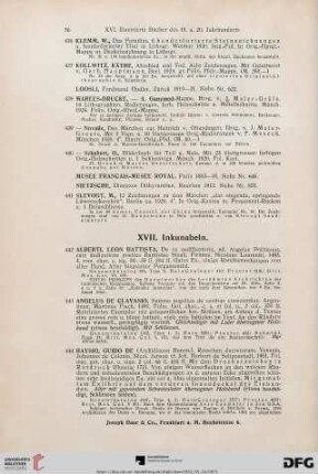 XVII. Inkunabeln (Nr. 442-458)