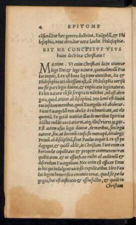 Est Ne Concessus Usus Huius doctrinae Christianis?