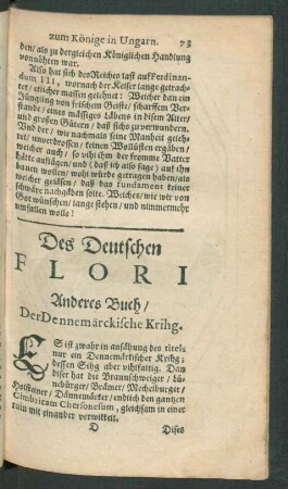 Des Deutschen Flori Anderes Buch