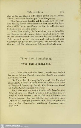 Vierzehnte Betrachtung. Vom Tafelvergnügen