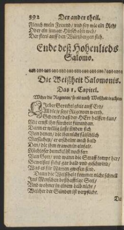 Die Weißheit Salomonis.
