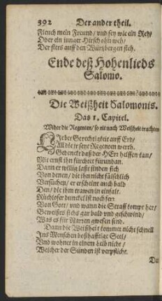 Die Weißheit Salomonis.