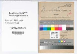 Entnazifizierung Wilhelm Schrey , geb. 29.04.1896 (Kaufm.Angest.)