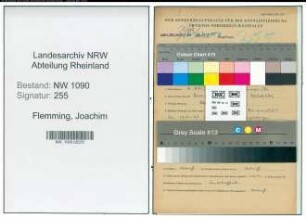 Entnazifizierung Joachim Flemming , geb. 03.07.1920 (Arzt)