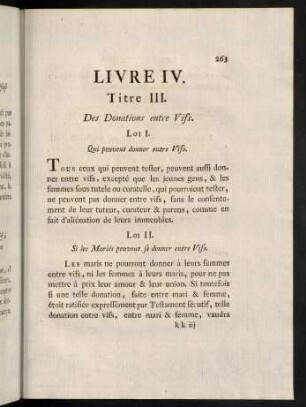 263-272, Titre III. - Titre IV.