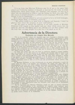 Advertencia de la Directora : Traducción