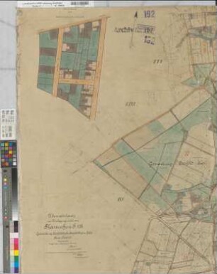 Coesfeld Stadt und Kirchspiel, Lette (Coesfeld), Umlegung Flamschen, Übersichtskarte mit Nebenkarte