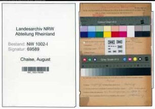 Entnazifizierung August Chaise , geb. 15.06.1896 (Angestellter)