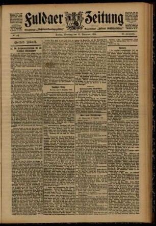 Erste Ausgabe vom Dienstag, den 11. Dezember 1906.